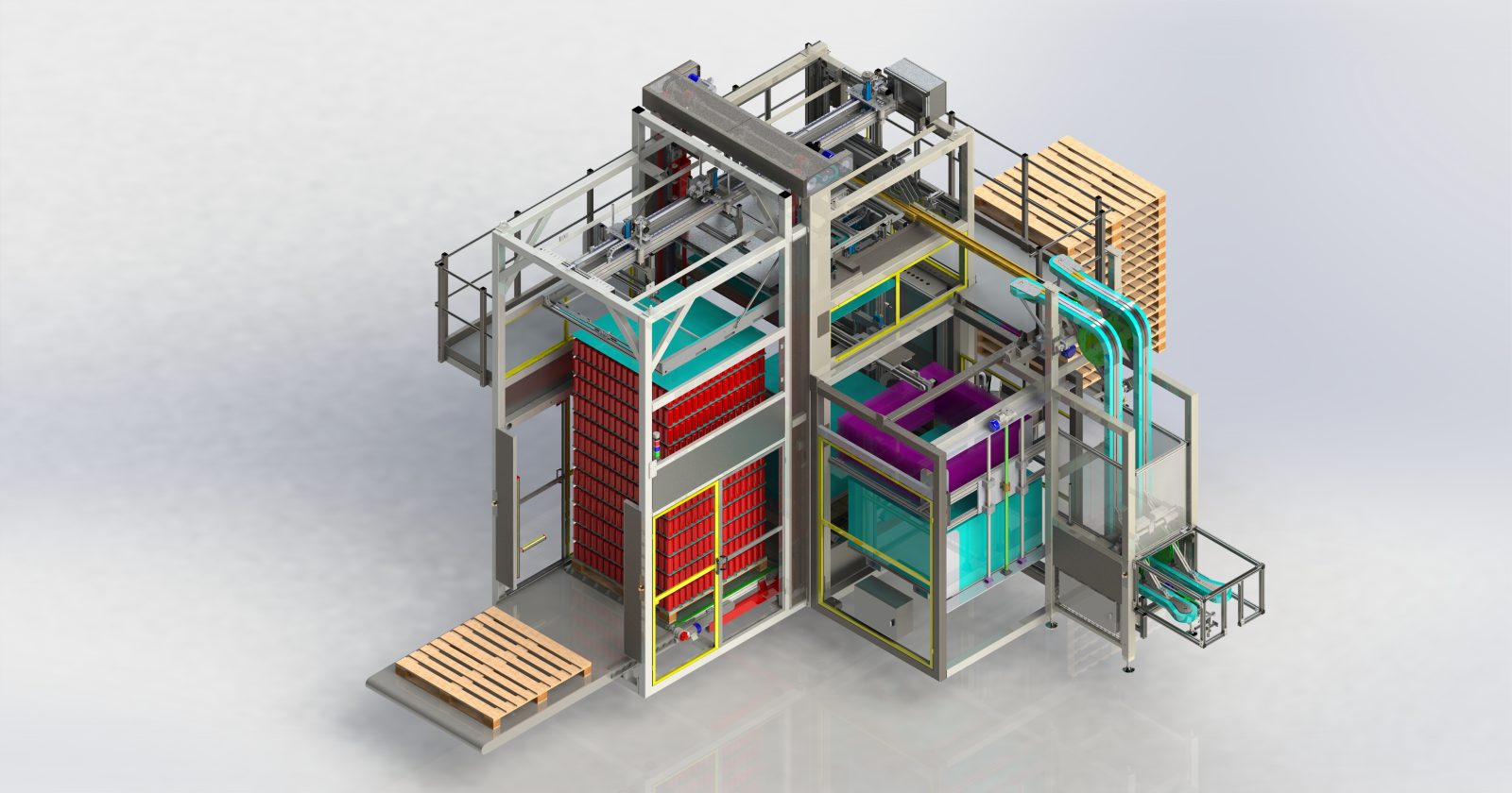 DP551 - Volledig outomatiese verdelervel palletiseerder