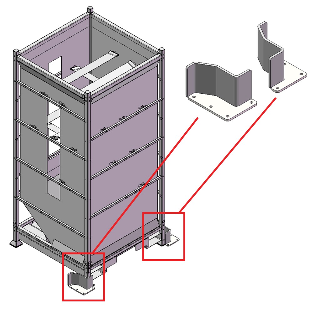 DSS001 - quadru di centrazione per silos flessibili