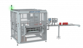 VZT400 - Flexibilní robotická balicí jednotka pro balení lahví do zásobníků